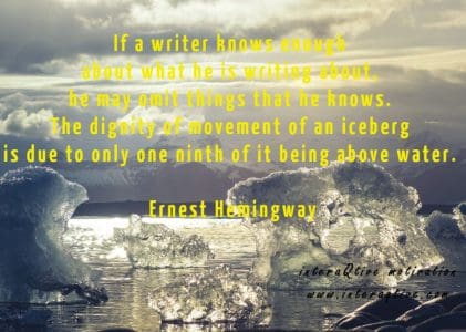 A Writers Iceberg – #inspirationalquote